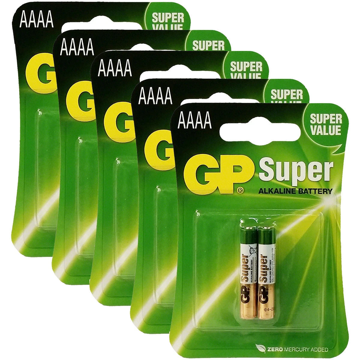 GP AAAA Battery MN2500 E96 25A LR61 1.5V Super Alkaline 10 Batteries EXP 11 23