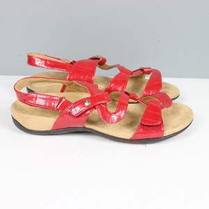 womens red sandals size 9