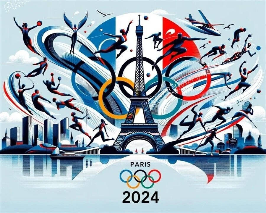 Poster iconic Olympic Games 2024 Paris SUMMER GAMES Olympics No Framed