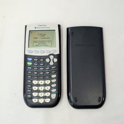 Texas Instruments TI-84 Plus Graphing Calculator Black With Cover Tested School