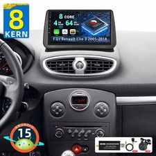 DAB+ 8Core 4+64GB Android 15 CarPlay autoradio navigatore GPS Wifi per Renault Clio 3