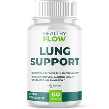  1 Pack Healthy Flow Lung Support Advanced Vitamin Max Supplement 60 Capsules