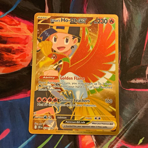 Ethan's Ho-Oh ex 239/182 Sv10: Destined Rivals Hyper Rare Holo Full Art. NM
