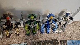 Lot Of Lego Bionicle Toa Nuva: Lewa 8567, Pohatu 8568, Gali 8570, Kopaka 8571
