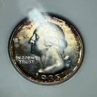 1935 Silver Washington Quarter NGC MS62 Flashy Toned Toner Old Fatty Holder
