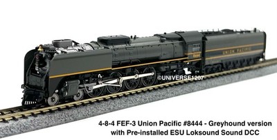 Kato Model Train Products N 4-8-4 FEF-3 Union Pacific Greyhound