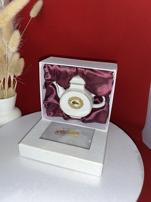 Lefard England Collect Fine Bone China Miniatur Sammlerstück Teekanne Luxus Box