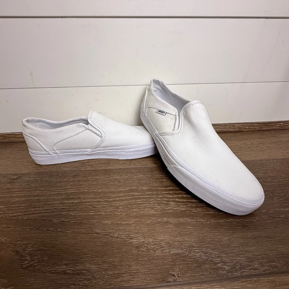 Sneakers Vans Off The Wall slip on bianche taglia 11 stile di vita casual neutre