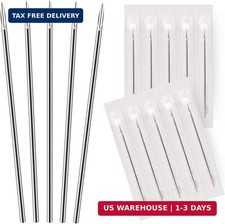 10PC Piercing Needles 14G - Sterile Disposable Sharp Surgical Stainless Steel...