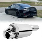 JDM Twin Loop Exhaust Muffler 2.5" Inlet 4.0" Tip Chrome For Honda Accord Sport
