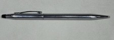Vintage Classic Cross Chrome Silver Ballpoint Twist Pen Black Ink Works