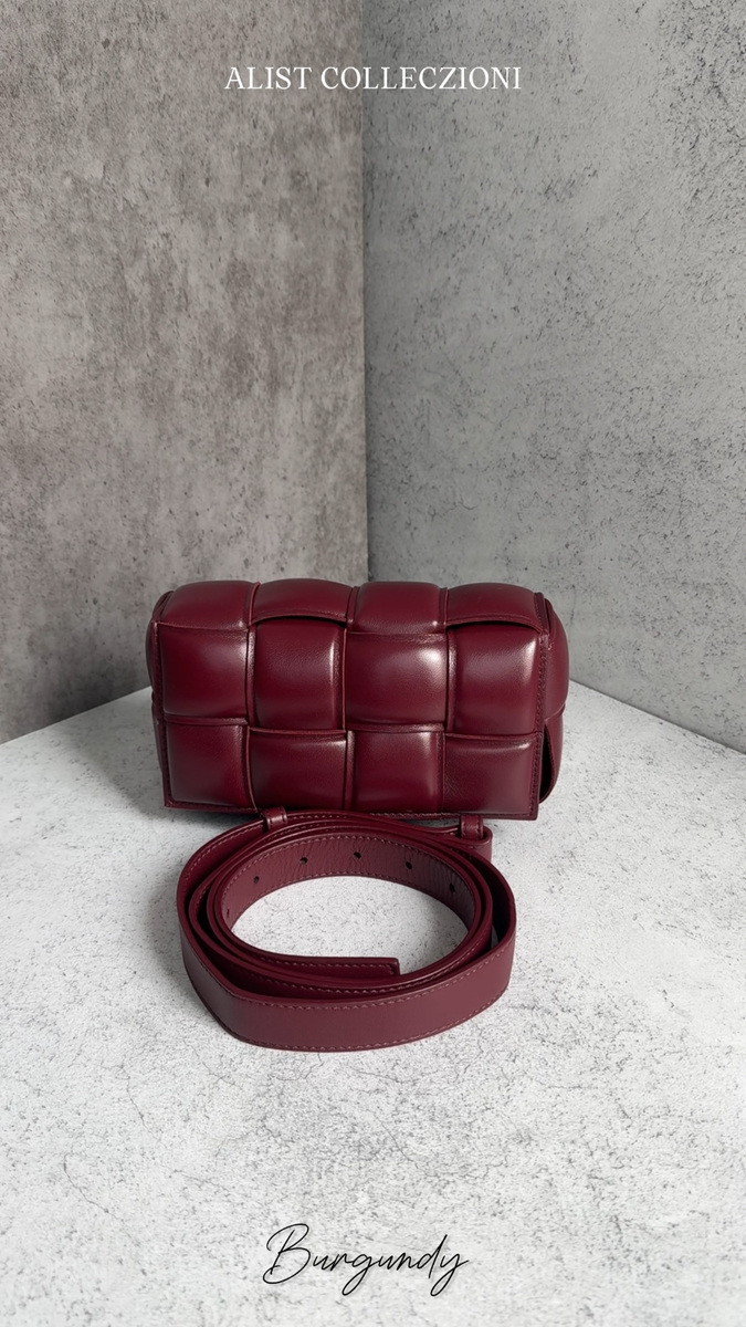Bottega Veneta Padded Burgundy Small Cassette Belt Bag NEW | eBay
