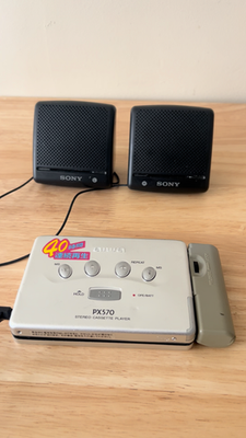 AIWA HS-PX570 Stereo Cassette Player Vintage Used Tested Works