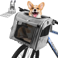 Dog Basket for Bike, Suitable for Small Medium Pet up to 7 Kg, Foldable 4-In-1