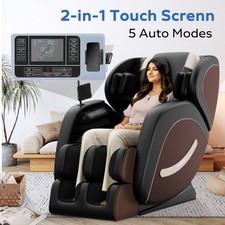 2026 Massage Chair Recliner with Zero Gravity with Full Body Air Pressure Black