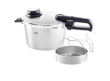 Pentola a pressione Fissler Vitavit Premium 4,5 L + inserto vapore Made in...