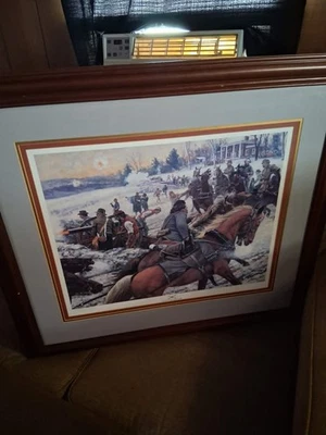 Don Stivers Post of Honor - Civil War Framed Lithograph Signed 28/500 Size 36x32 - Image 1 of 4