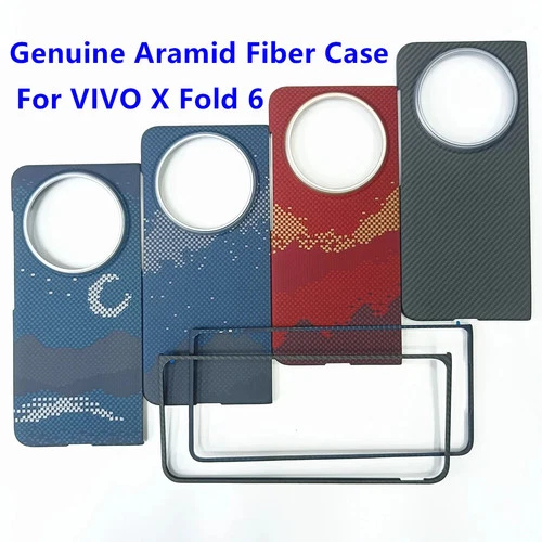 Genuine Aramid Carbon Fiber Magsafe Case for VIVO X Fold 6 Ultra Thin Hard Cover