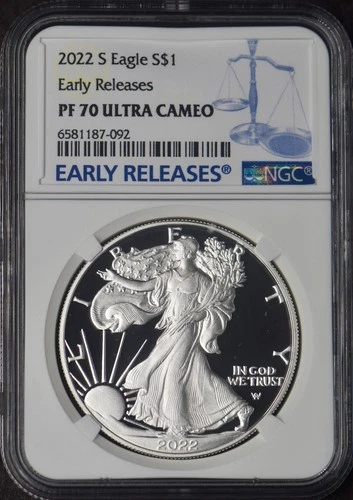 2022-S American Silver Eagle - NGC PF70 Ultra Cameo Early Releases ✪COINGIANTS✪
