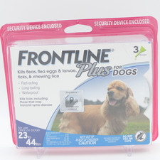 Frontline Plus For Dogs Flea Tick  Lice Treatment Medium 23-44 lbs Dogs 3 Doses
