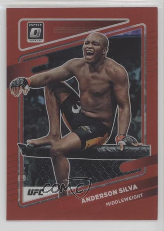 2022 Panini Donruss Optic UFC Red Prizm 110/199 Anderson Silva #27 0b3
