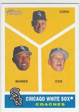 2009 Baines Cora Cox Topps Heritage SHORT PRINT SP #458 - White Sox Coaches
