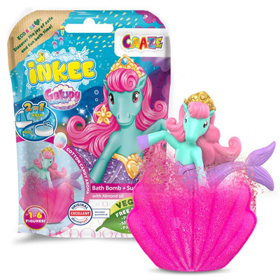 INKEE Surprise GALUPY MERMAID | Einhorn Badebombe Mit Überraschung, Kinder Badek
