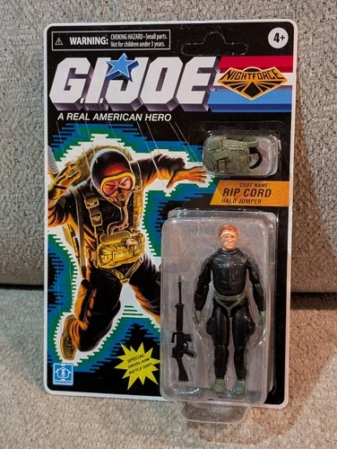 2023 Hasbro G.I.Joe Retro Haslab SkyStriker Nightforce Rip Cord Figure Carded