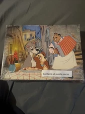 This is a Springbok children's jigsaw puzzle featuring "Lady And The Tramp"
