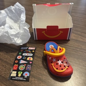 NEW McDonald's Crocs #4 Happy Meal Key Chain - 2026 - COLLECTIBLE - w/ Stickers