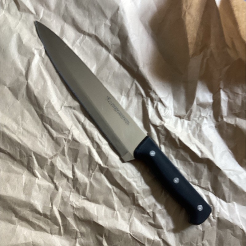J.A. Henckels Int'l EverSharp Pro Serrated Chef's Knife, Black Handle