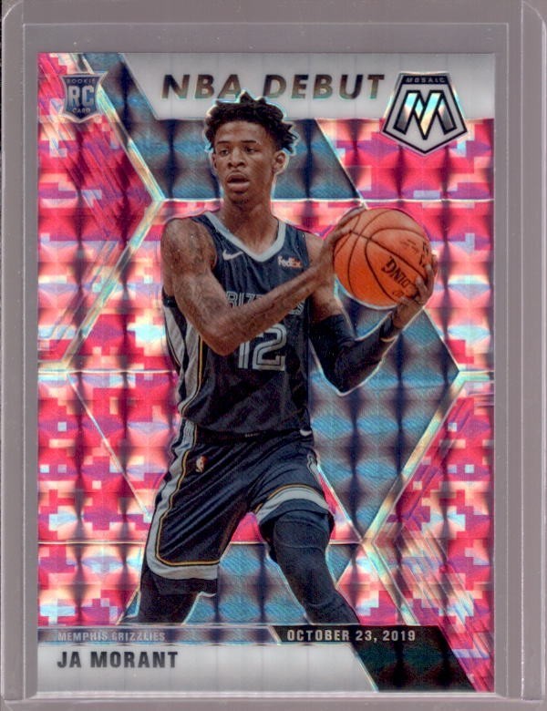 JA MORANT 2019-20 Panini Mosaic NBA Debut #274 Pink Camo Prizm Rookie RC