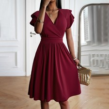 BARASA Damen Sommerkleid – V-Ausschnitt, ärmellos, Mit Taschen, A-Linie In Floral Oder Einfarbig