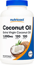 Coconut Oil Softgels 1000Mg 120 Count Extra Virgin