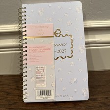 LoveShackFancy x Target Yoobi Floral Student Planner Organizer NWT Whisper Blue