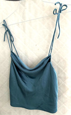 Princess Polly Women's Cami Poli Top Blue Silky Feel Lingerie Straps Size 4