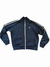 Vintage Abercrombie Fitch Track Jacket Mens Navy Blue Stripe Muscle Full Zip