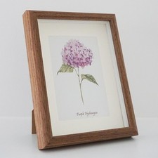 8x10 Wooden Photo Frame with 6x8 Mat Glass Front Wall and Desktop Display Pic...