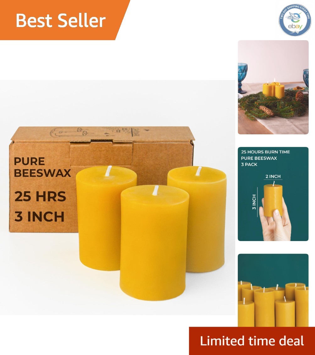 1.8x3 Inch Set Of 3 For 25 Hours Of Calming Light