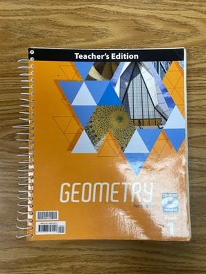 BJU Press Geometry Teacher's Edition Textbook 4th Ed. 2016 NO CD Book 1