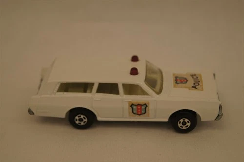 MATCHBOX LESNEY #55 Mercury Commuter Police Car White Superfast 1971 ENGLAND