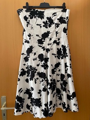 Sommerkleid Trägerlos schwarz weiß, Gr. 42, Orsay