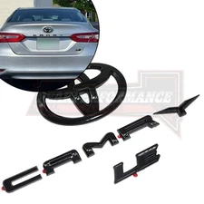 2018-2023 2024 For Camry Overlay Blackout Kit Emblem Covers LE Sedan 4-Door 2.5L
