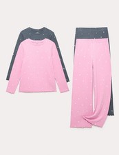 Marks & Spencer Girls Multi Cotton Long sleeved Pyjamas - M&S