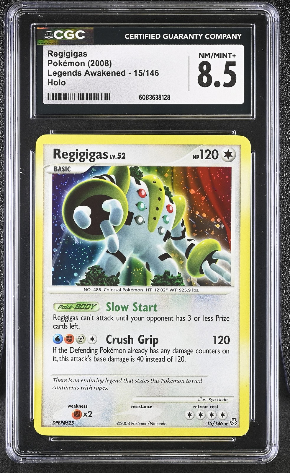 CGC 8.5 Regigigas 2008 Legends Awakened 15/146 Holo Pokemon Card