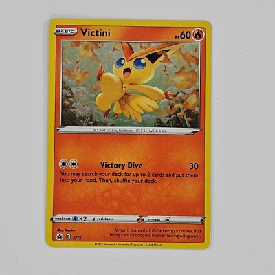 mcdonalds victini pokemon card 5/15 McDonald's Collection 2022 NM variation to centering Victini (XY117) [XY: Black Star