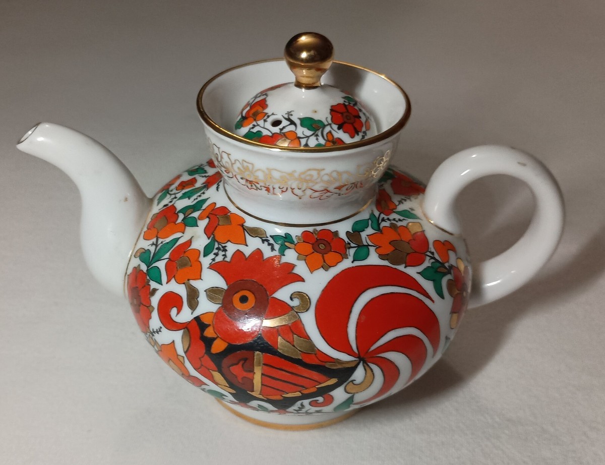 Imperial Russian Lomonosov Porcelain Aleksey Vorobyevsky Teapot St