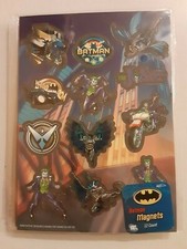 DC Comics BATMAN Magnets -- Set of 12 -- UNUSED MINT IN PACKAGE -- Black Backing