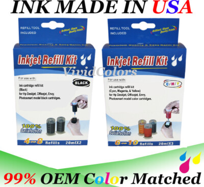 VC premium ink Refill Kit  for HP 667/662/680/65/67/901/300/121/XL Cartridges