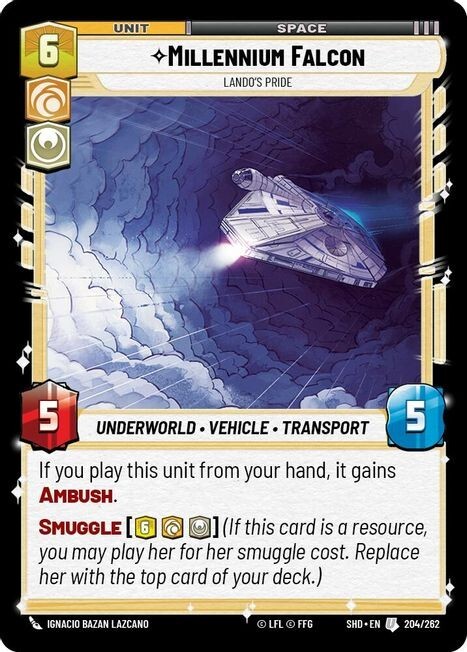 Millennium Falcon Foil - SHD 204 NM - Star Wars Unlimited